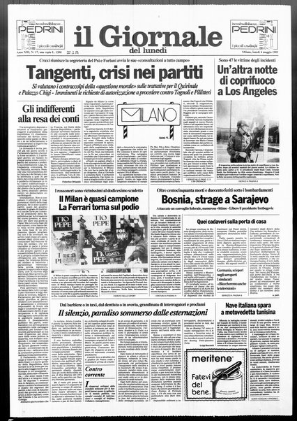 Il giornale del lunedi